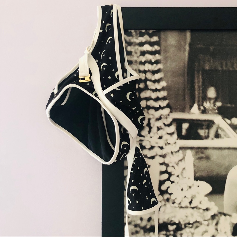 Wildfox Blk Moon& Star Bikini Top+Bottom SizeSmall